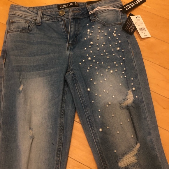 NWT girlfriend jeweled ripped jeans size 24 - Picture 2 of 8